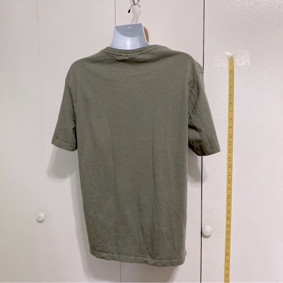 Zara THE T SHIRT Crew Neck Khaki Olive Green Short Sleeve T Shirt Mens Medium - Picture 5 of 8